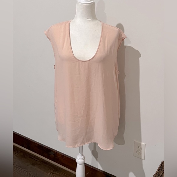 J. Crew Tops - EUC J Crew light blush pink scoopneck drapey blouse 14T 14 Tall